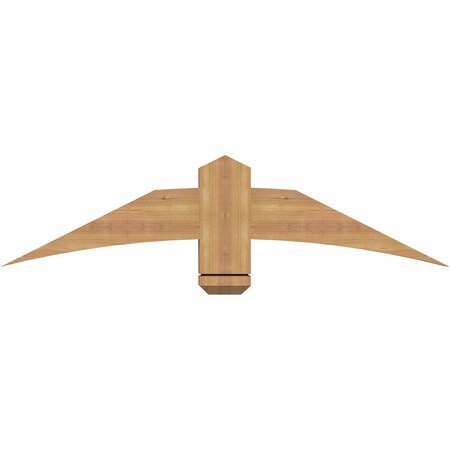 Ekena Millwork Bellingham Timber Gable Bracket, Western Red Cedar, 48"W x 12"H x 3 1/2"D x 5 1/2"F, 6/12 Pitch GBW048X12X0406BEL00SWR
